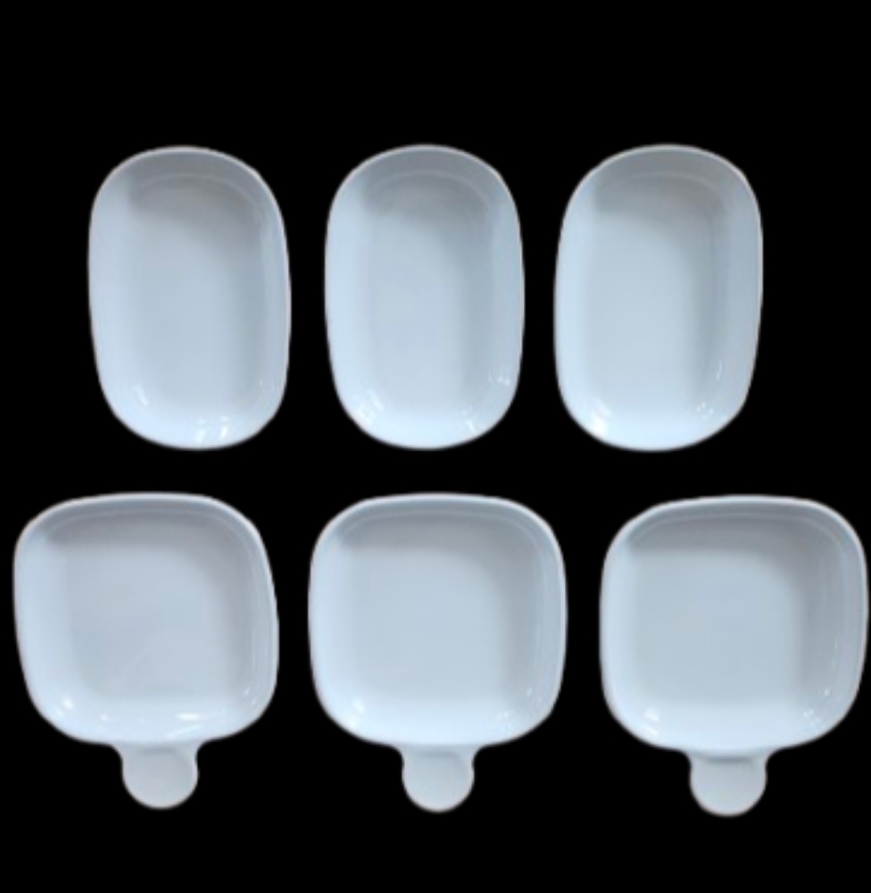 *Corning Ware Vintage Grab-It Square Snack Plates &  Sidekick Coupe Dishes